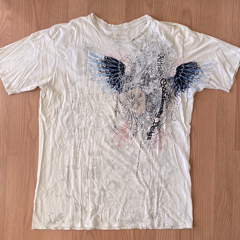 ❤️ Monarchy Los Angeles Distressed Graphic Tee Size XXL
